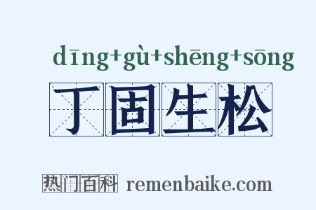 丁固生松是什么意思的图片